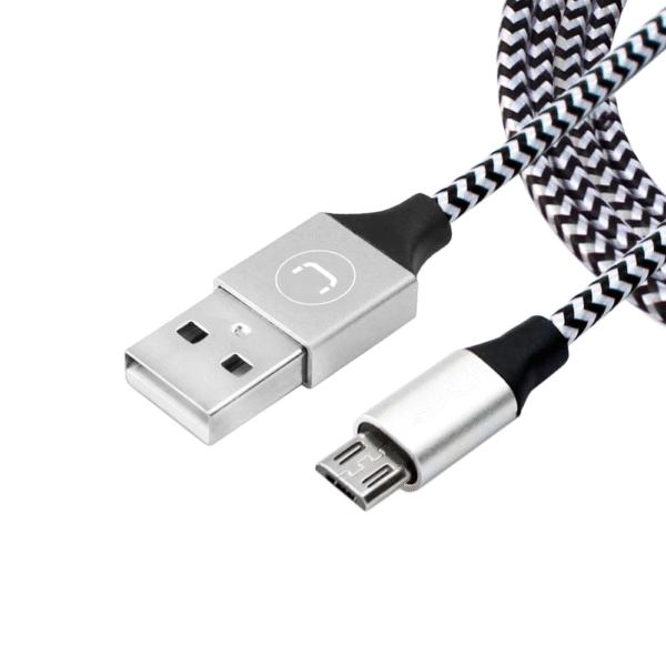 Cable Micro USB Braided 1.5m - Silver