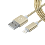 Cable Lightning Stainless Steel 1m - Gold