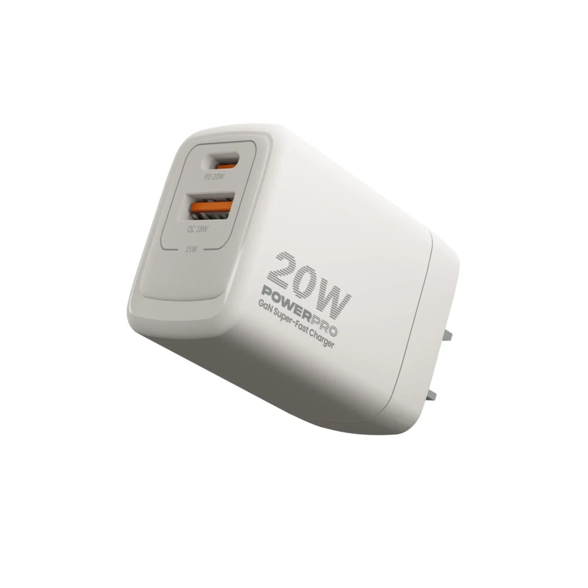 Wall Fast Charger GaN PD20W Dual Port Type A & C - Image 1