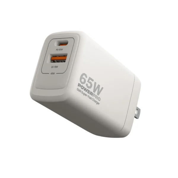 Wall Fast Charger GaN PD65W Dual Port Type A & C
